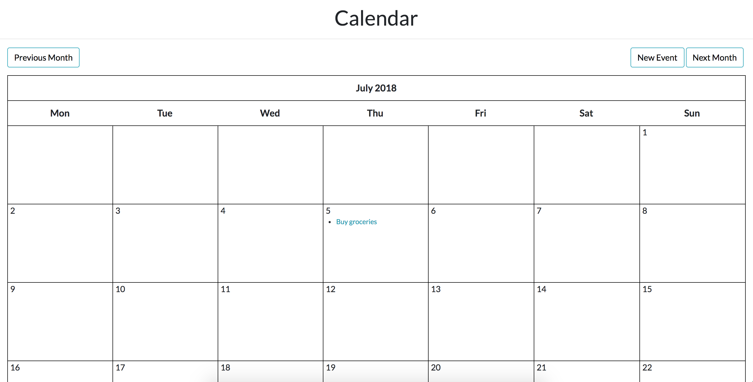 Image of calendar part two